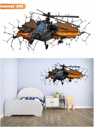 Naklejki 3D motyw 211 helikopter