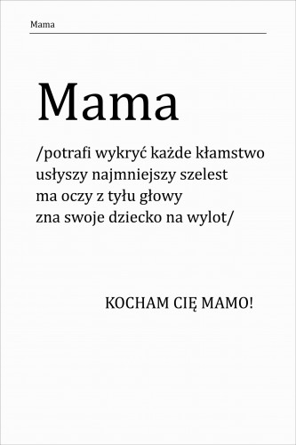 Tabliczka drewniana ozdobna prezent Dzień Mamy 43004 - zdjęcie 2