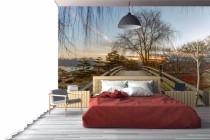 Fototapeta na ścianę tapeta na fizelinie do salonu sypialni Pejzaż, pomost 9084 Naklejkomania - zdjecie 1 - miniatura