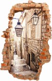 Naklejka na ścianę, dziura 3D  uliczka 3625 Naklejkomania - zdjecie 2 - miniatura