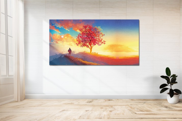 Obraz na ramie płótno canvas- obraz do sypialni drzewo, niebo 5143 - zdjęcie 3