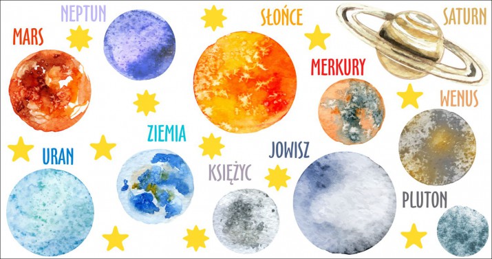 Naklejka ścienna dla dzieci -  układ słoneczny 9522 - zdjęcie 2