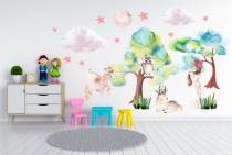 Naklejki dla dzieci dziecka na ścianę baśniowy las 20181 Naklejkomania - zdjecie 1 - miniatura