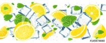 Lemon and ice cubes isolated Naklejkomania - zdjecie 1 - miniatura