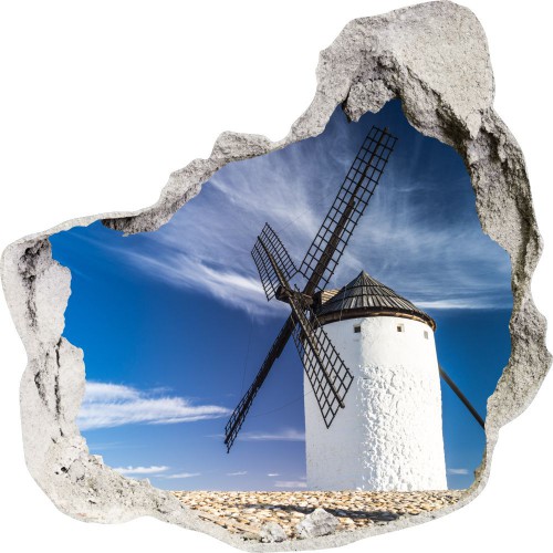 Naklejka na ścianę, dziura 3D niebo wiatrak 3562 - zdjęcie 2