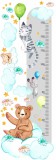 Naklejka ścienna dla dzieci -  miarka wzrostu baloniki misie 41509 Naklejkomania - zdjecie 1 - miniatura