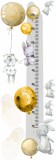 Naklejka ścienna dla dzieci -  miarka wzrostu baloniki króliczki 41508 Naklejkomania - zdjecie 1 - miniatura