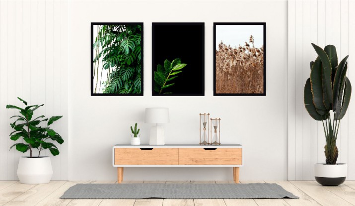 Zestaw plakatów trzy plakaty plakat styl skandynawski boho NATURE KP005 - zdjęcie 2