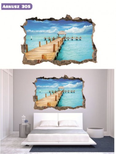 Naklejka na ścianę, dziura 3D 305 Bora-Bora - zdjęcie 2
