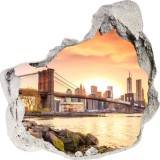 Naklejka na ścianę, dziura 3D miasto Nowy Jork 3575 Naklejkomania - zdjecie 2 - miniatura