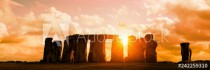 Panorama of Stonehenge at sunset, United Kingdom Naklejkomania - zdjecie 1 - miniatura