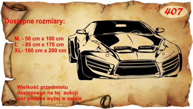 Naklejka dekoracyjna na ścianę, auta 407 - zdjęcie 2
