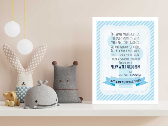 Plakat w ramie na urodzinowy dla dziecka 20508 - zdjęcie 2