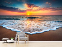 Tapeta Flizelinowa na ścianę zachód słońca w morskim krajobrazie 10818 Naklejkomania - zdjecie 1 - miniatura