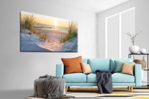 Obraz na ramie płótno canvas- pejzaż, morze, plaża, wydmy 15082 Naklejkomania - zdjecie 3 - miniatura