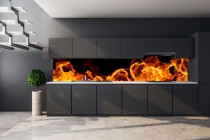 Panele kuchenne PCV 14617 Ogień Naklejkomania - zdjecie 1 - miniatura