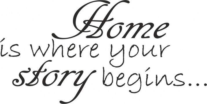 714 Naklejka ścienna napisy na ścianę Home is where your story begins.. - zdjęcie 2