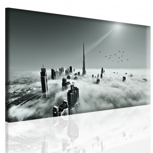 Obraz na ramie płótno canvas- miasto, Dubaj, chmury, niebo  15095 Naklejkomania - zdjecie 1