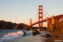 Golden Gate Bridge in San Francisco at sunset Naklejkomania - zdjecie 1 - miniatura
