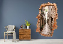 Naklejka na ścianę , dziura 3D wąska uliczka   3669 Naklejkomania - zdjecie 1 - miniatura
