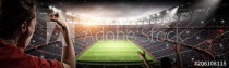 soccer fans and 3d rendering imaginary stadium Naklejkomania - zdjecie 1 - miniatura
