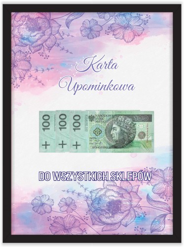 Plakat w ramie na pieniądze  kwiaty PP001 - zdjęcie 3
