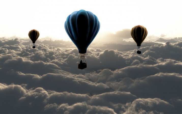 Fototapety na ścianę  49789480 chmury balony - zdjęcie 2