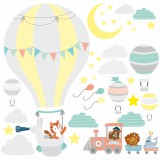 Naklejka ścienna dla dzieci -  balony, niebo 9728 Naklejkomania - zdjecie 3 - miniatura