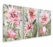 Obrazy na ścianę sypialni, salonu 20200 pastelowe kwiaty Naklejkomania - zdjecie 1 - miniatura