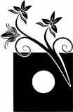 Naklejka pod kontakt włącznik- Kwiaty 4 Naklejkomania - zdjecie 1 - miniatura