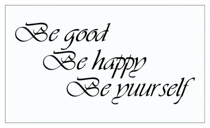 640 Napisy na ścianę naklejka ścienna Be good be happy be yourself - zdjęcie 2