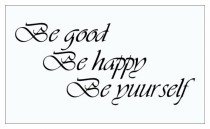 640 Napisy na ścianę naklejka ścienna Be good be happy be yourself Naklejkomania - zdjecie 2 - miniatura