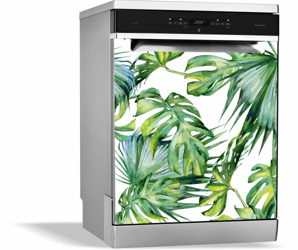 Maty magnetyczne okleiny na zmywarkę liście monstera 126979238