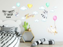 Naklejka ścienna dla dzieci - balony, chmurki 9759 Naklejkomania - zdjecie 1 - miniatura