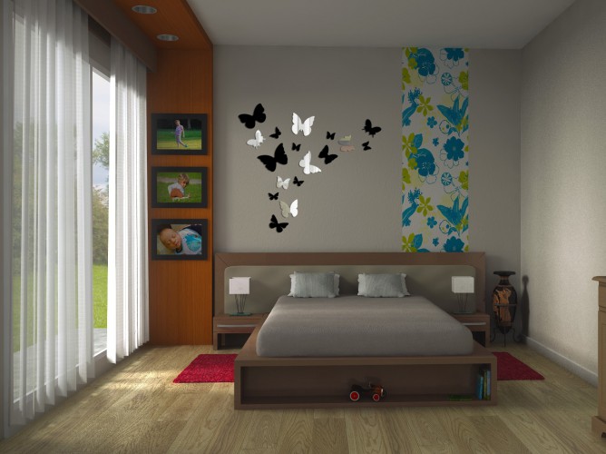 Lustrzane motylki na ścianę 3D Motylki3 NT - zdjęcie 4