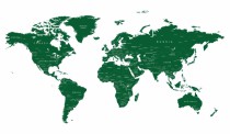 Naklejka ścienna - mapa świata zielona, angielska mapa 25 Naklejkomania - zdjecie 2 - miniatura