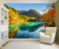 Fototapety na ścianę 128337538  góry las jeziora jesień Naklejkomania - zdjecie 1 - miniatura