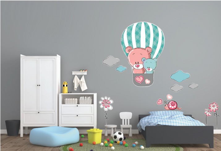 Naklejka ścienna dla dzieci - balony, misie 1410