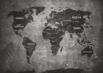 Plakat mapa świata  61239 Naklejkomania - zdjecie 2 - miniatura