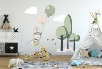 Naklejka ścienna Naklejki dla dzieci na ścianę - balony, chmurki, drzewka 9802 Naklejkomania - zdjecie 1 - miniatura