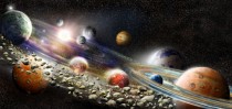 Tapeta Flizelinowa na ścianę układ słoneczny kosmos 124923481 Naklejkomania - zdjecie 2 - miniatura
