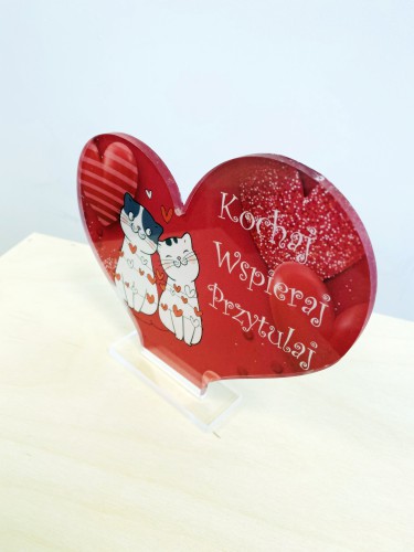 Statuetka serce Walentynki Dzień Zakochanych Miłość serce 4 Naklejkomania - zdjecie 1