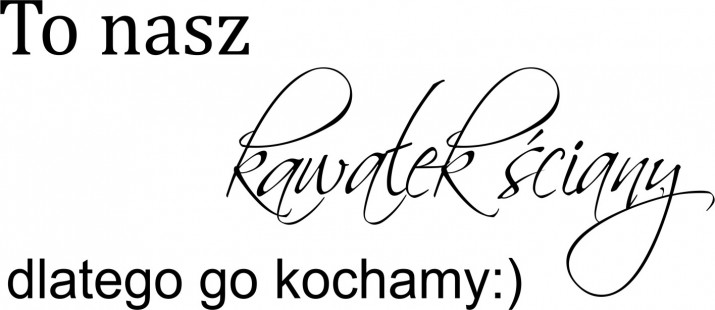491 Napisy na ścienę naklejka z cytatem To nasz kawałek ściany dlatego go kochamy - zdjęcie 2