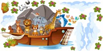 Naklejki na ścianę dla dzieci  41053 zwierzęta safari Naklejkomania - zdjecie 2 - miniatura