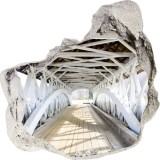 Naklejka na ścianę, dziura 3D  drewniany most 3569 Naklejkomania - zdjecie 2 - miniatura
