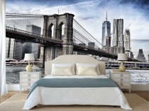 Fototapeta na ścianę tapeta na fizelinie do salonu sypialni miasto, Nowy Jork, most 10042 Naklejkomania - zdjecie 1 - miniatura