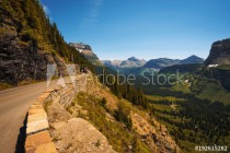 Going to the Sun Road with panoramic view of Glacier National Park Naklejkomania - zdjecie 1 - miniatura
