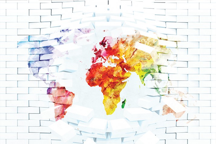 Fototapeta na ścianę tapeta na fizelinie do biura salonu pokoju dziecięcego młodzieżowego dla dzieci Mapa świata 10480 - zdjęcie 2