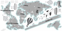 Naklejka ścienna - mapa świata 41380 Naklejkomania - zdjecie 2 - miniatura