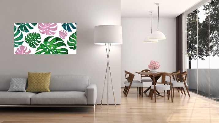 Obraz na ramie płótno canvas- Liście monstera 10413 - zdjęcie 2